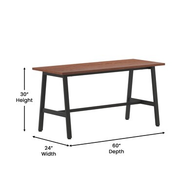 Flash Furniture Redmond 60"W x 24"D Conference Table, Laminate, Walnut (MTM6024WLTABF)