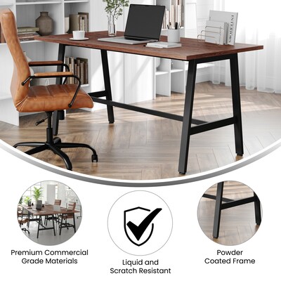 Flash Furniture Redmond 60"W x 30"D Conference Table, Laminate, Walnut (MTM6030WLTABF)