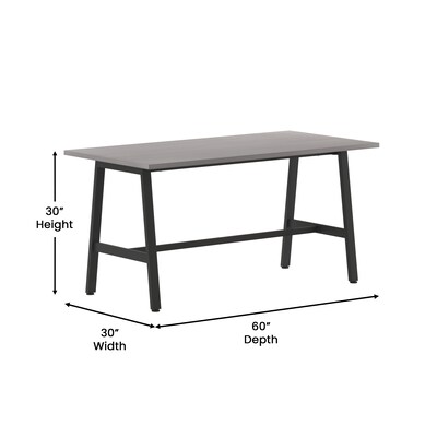 Flash Furniture Redmond 60"W x 30"D Conference Table, Laminate, Gray Oak (MTM6030LTGRYABF)