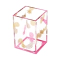 Deflecto® Desklarity™ Pencil Cup, Precisely Pineapple, Pink/Metallic Gold, 4-1/2 x 3 x 3 (DEF-416