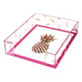 Deflecto® Desklarity™ Letter Tray, Precisely Pineapple, Pink/Metallic Gold, 3 x 10-1/2 x 12-4/5 (