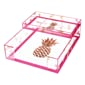 Deflecto® Desklarity™ Letter Tray, Precisely Pineapple, Pink/Metallic Gold, 3" x 10-1/2" x 12-4/5" (DEF-41692)