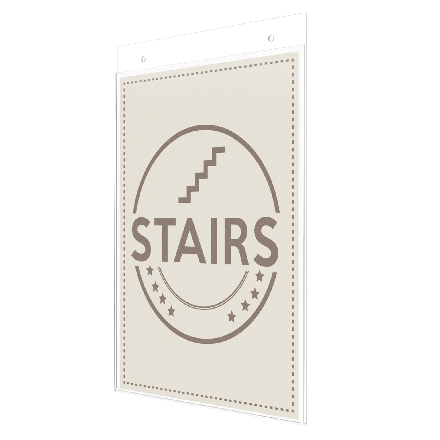 Deflecto® Anti-Glare Wall Mount Sign Holder, 8.5W x 11H, Clear Acrylic (878201)