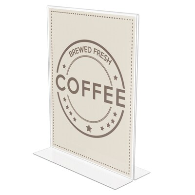 Deflect-O Document Holder, 8.5 x 11, Vertical, Table Top, Clear Acrylic (879201)
