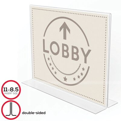 Deflect-O Document Holder, 8.5 x 11, Horizontal, Table Top, Clear Acrylic (879301)