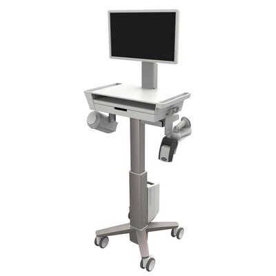 Ergotron CareFit Non-Adjustable Combo Monitor Mount, Up to 27" Monitor, White/Warm Gray (C50-3500-0)