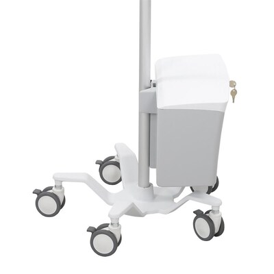 Ergotron StyleView Pole Cart, Up to 24" Monitor, Bright White (24-818-211)