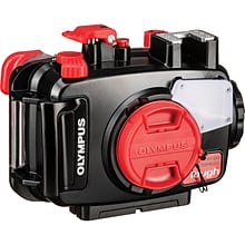 Olympus Underwater Housing Camera Case for Olympus Tough TG-6 Digital Camera, Black/Red, (PT-059)