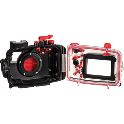 Olympus Underwater Housing Camera Case for Olympus Tough TG-6 Digital Camera, Black/Red, (PT-059)