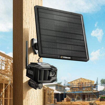 VOSKER V300 Indoor/Outdoor Wired/Wireless Solar Security Camera, Black (V300-ULT-US)