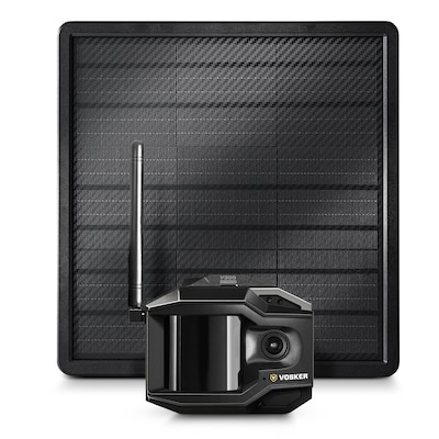 VOSKER V300 Indoor/Outdoor Wired/Wireless Solar Security Camera, Black (V300-ULT-US)