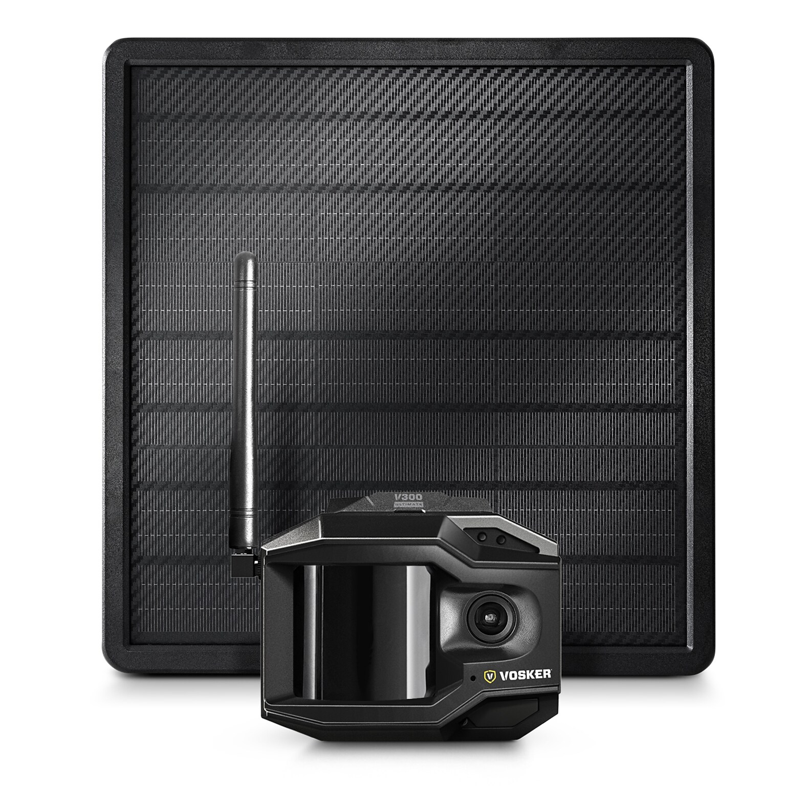 VOSKER V300 Indoor/Outdoor Wired/Wireless Solar Security Camera, Black (V300-ULT-US)