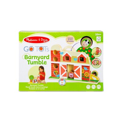 Melissa & Doug GO Tots Wooden Barnyard Tumble with 4 Disks