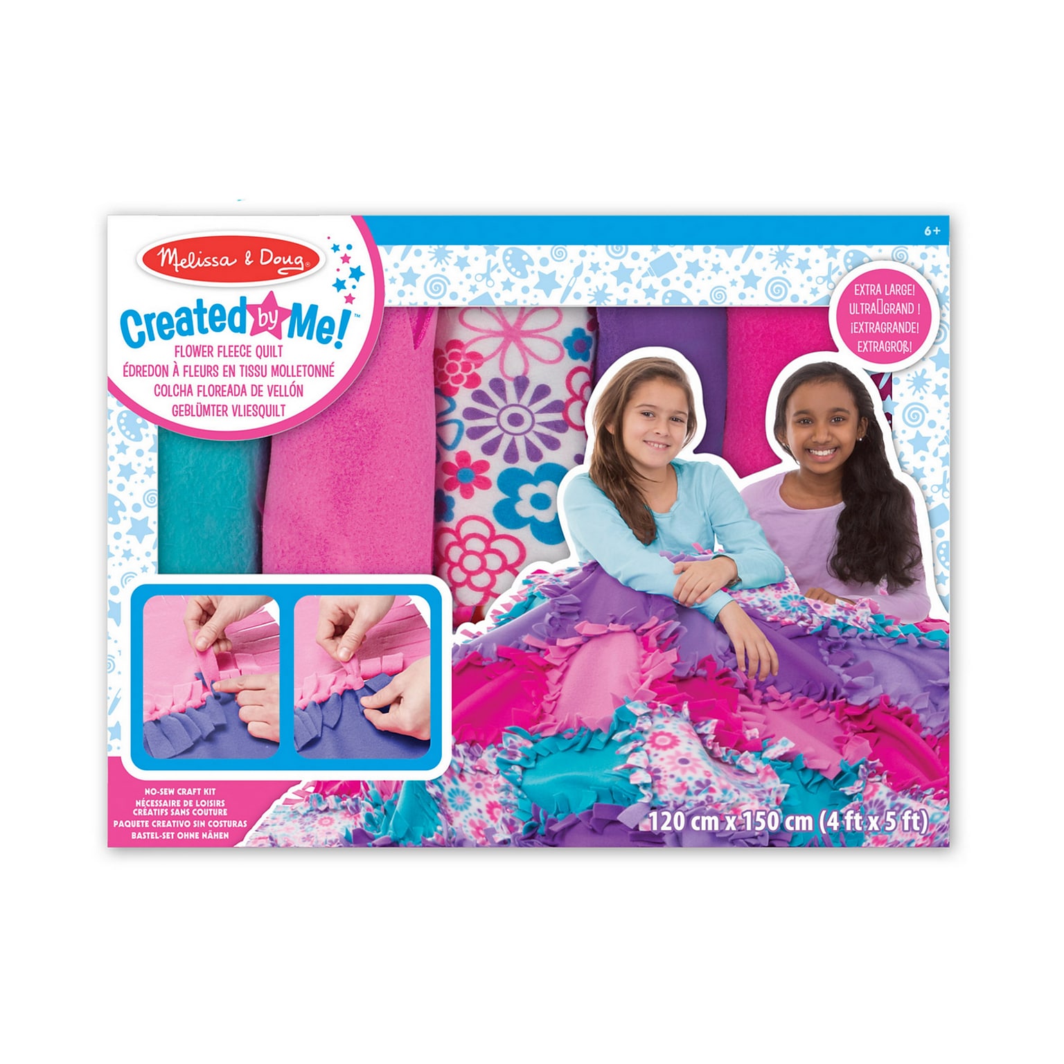 Melissa & Doug Created by Me Flower Fleece Quilt, 6/Pack (8561)
