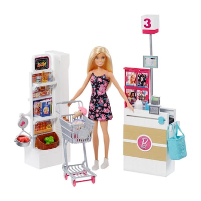 Barbie Doll and Supermarket Playset