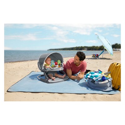 Fisher-Price On-The-Go Sit-Me-Up Floor Seat, Gray Hexagon