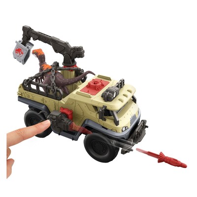 Mattel Jurassic World Capture N Crush Truck Vehicle, 2/Pack (GWD66)