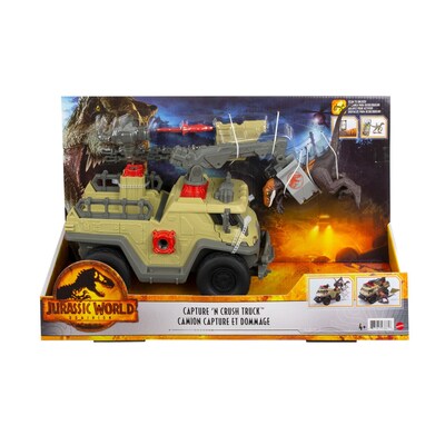 Mattel Jurassic World Capture 'N Crush Truck Vehicle, 2/Pack (GWD66)