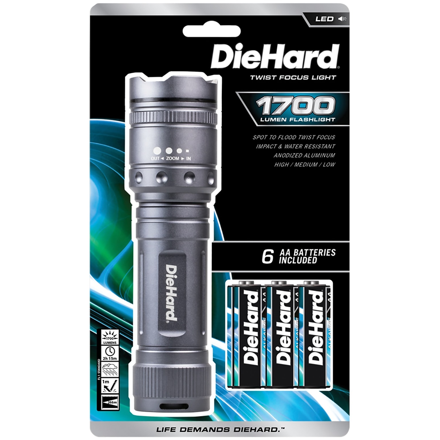 Diehard 1,700 Lumen Twist Focus Flashlight (DIE416123)