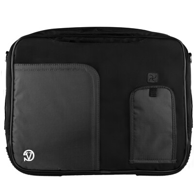 SumacLife 14 Inch Business Messenger Briefcase Laptop Case, Black (PT_NBKLEA732_W1)