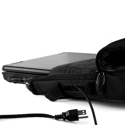 SumacLife 14 Inch Business Messenger Briefcase Laptop Case, Black (PT_NBKLEA732_W1)