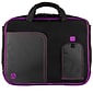 Vangoddy SumacLife 14" Business Messenger Briefcase Laptop Case, Black Purple (PT_NBKLEA737_W1)