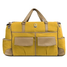 SumacLife Luggage Duffel Travel Carry-on Bag Fits up to 15.6 Inch Laptop, Camel (PT_NBKLEA812_DF)