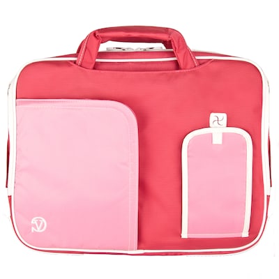 SumacLife 14 Inch Business Messenger Briefcase Laptop Case, Pink (PT_NBKLEA734_W1)