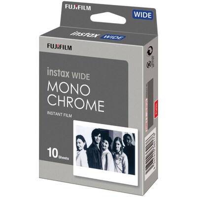 Fujifilm instax WIDE Monochrome Film, 10/Pack FDC16564101)