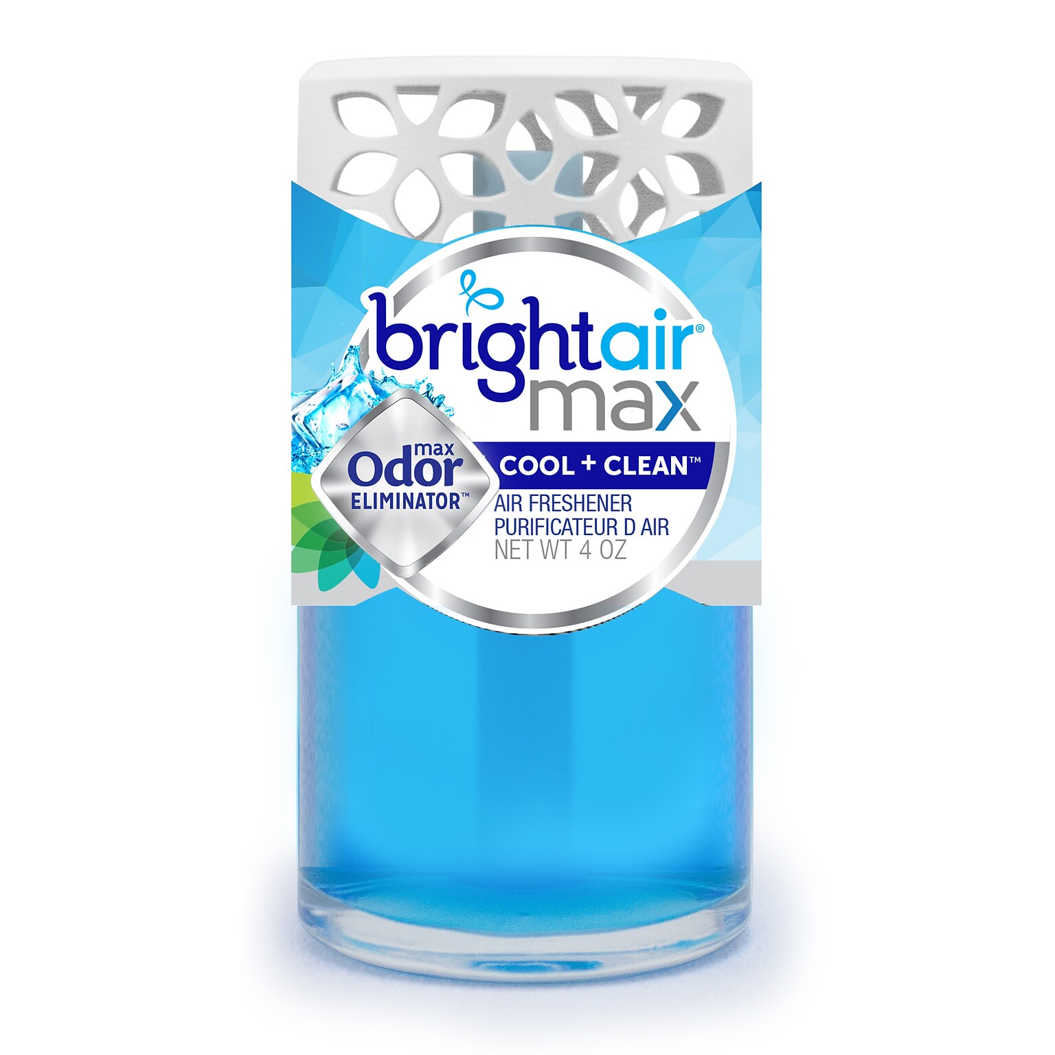Bright Air Max Scented Oil Air Freshener, Cool & Clean, 4 oz. (900439)