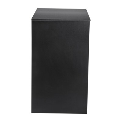 Flash Furniture Lotus Engineered Wood Mini Fridge Bookshelf Storage Station, Black (NAN17300BK)