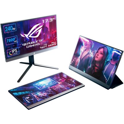 ROG Strix 17" 240 Hz LCD Gaming Monitor, Black (XG17AHP)