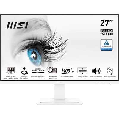 MSI Pro MP273A 27" 100Hz LCD Monitor, Matte White (MP273AW)
