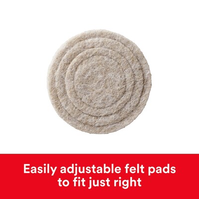 Scotch Custom Fit Felt Pads, 1.5 Beige, 30/Pack (SP884-NA)
