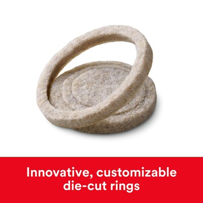 Scotch Custom Fit Felt Pads, 1.5" Beige, 30/Pack (SP884-NA)