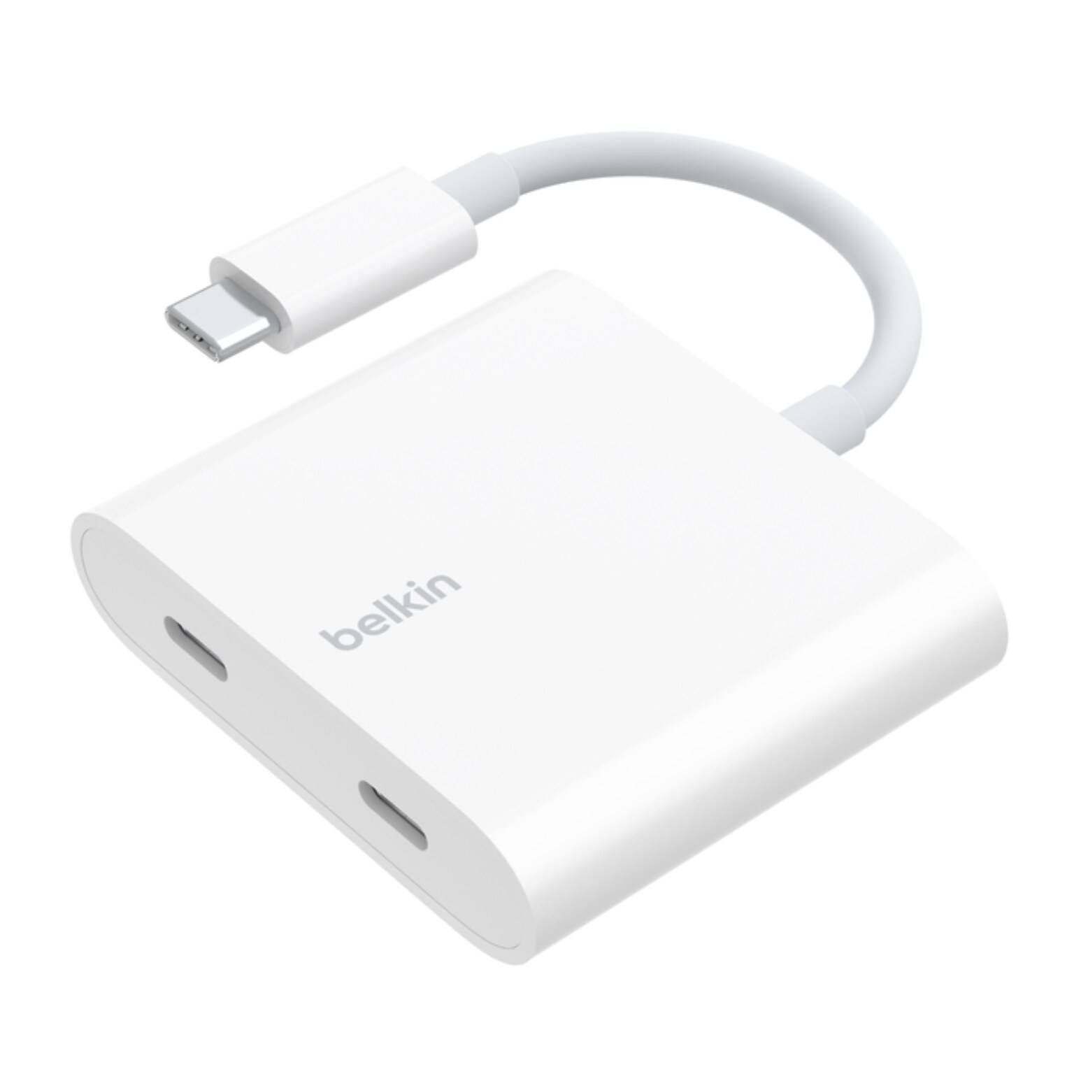 Belkin 2-Slot USB-C Data + Charge Adapter, White (WCZ002BTWH)