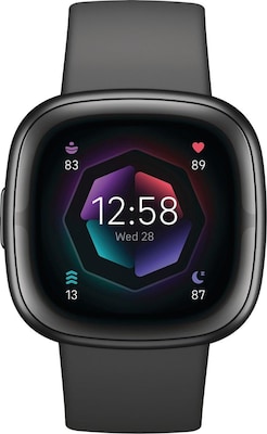 Google Fitbit Sense 2 Smart Watch, Shadow, Gray, Graphite Aluminum (FB521BKGB-US)