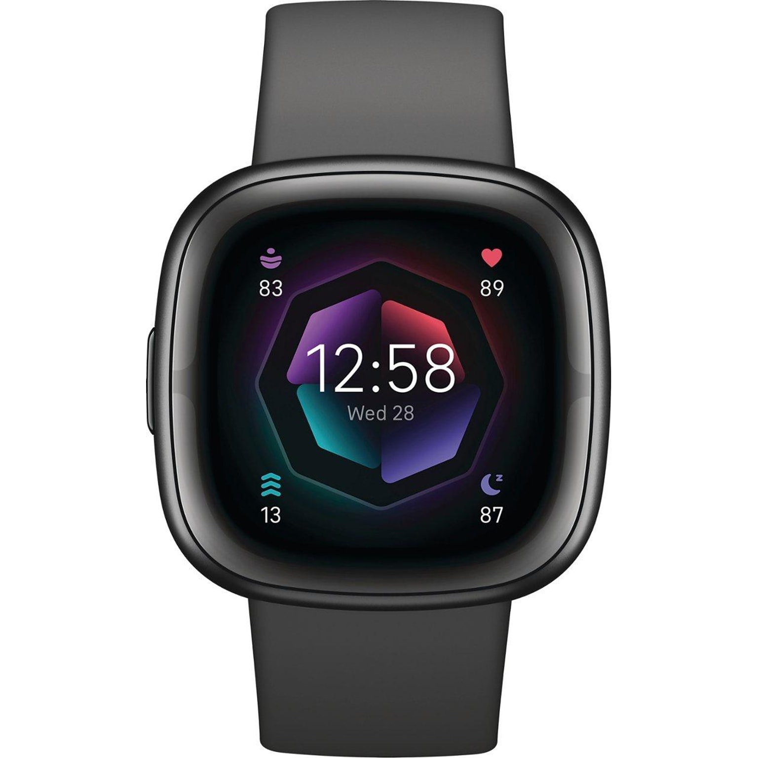 Google Fitbit Sense 2 Smart Watch, Shadow, Gray, Graphite Aluminum (FB521BKGB-US)