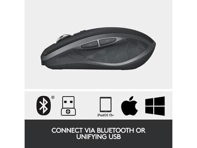 Logitech MX Anywhere 2S Bluetooth Edition Wireless USB Mouse, Graphite (910-007232)