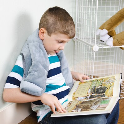 Bouncyband Sensory Weighted Dual Texture Shoulder Wrap for Kids, 40 x 12 (BBALPWR5GY)