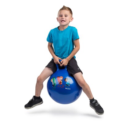 Bintiva Hippity Hop Jump Ball With Foot Pump, Blue (BNVBNHOPBALL45BLUBT)