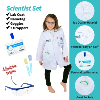 Bintiva Dress Up / Drama Play Trunk Set, Scientist-Explorer-Gardening, 16 Pieces/Set (BNVBT018)