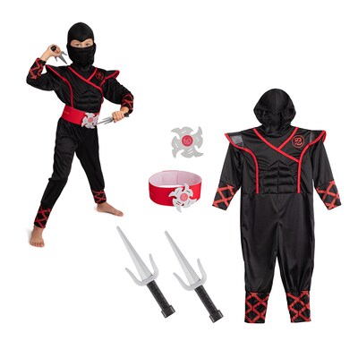 Bintiva Dress Up/Drama Play Ninja Trunk Set, 6 Pieces/Set (BNVBT035)