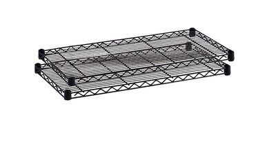 Safco Commercial Extra 2-Shelf Metal Shelf, 48, Black (5242BL)