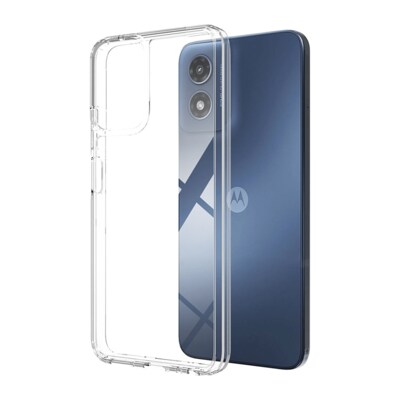 SaharaCase  Hybrid-Flex Hard Shell Series Case for Motorola Moto G Play (2024), Clear (CP00558)