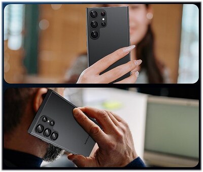 SaharaCase ProShock Camera Lens Protector for Samsung Galaxy S24 Ultra, Titanium Black, 2/Pack