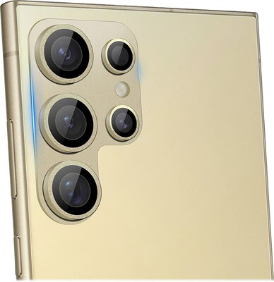 SaharaCase ProShock Camera Lens Protector for Samsung Galaxy S24 Ultra, Titanium Yellow, 2/Pack