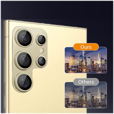 SaharaCase ProShock Camera Lens Protector for Samsung Galaxy S24 Ultra, Titanium Yellow, 2/Pack