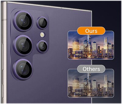 SaharaCase ProShock Camera Lens Protector for Samsung Galaxy S24 Ultra, Titanium Violet, 2/Pack