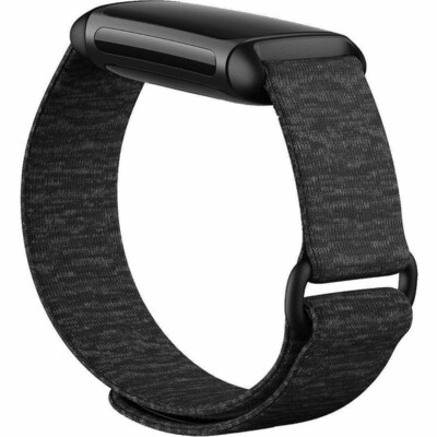 Google Fitbit Charge 6 & Charge 5 Hook & Loop Bands, Charcoal (FB181HLGYL)
